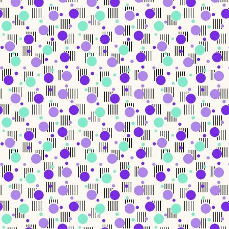 Nana Mae 8 Cream/Purple Retro Dots 1490 05 – Beckie's Sewing