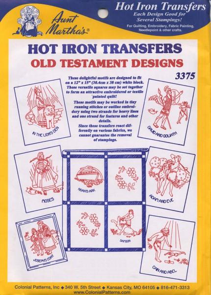 Aunt Martha's Hot Iron Transfer Pattern Collection Old Testament Motifs