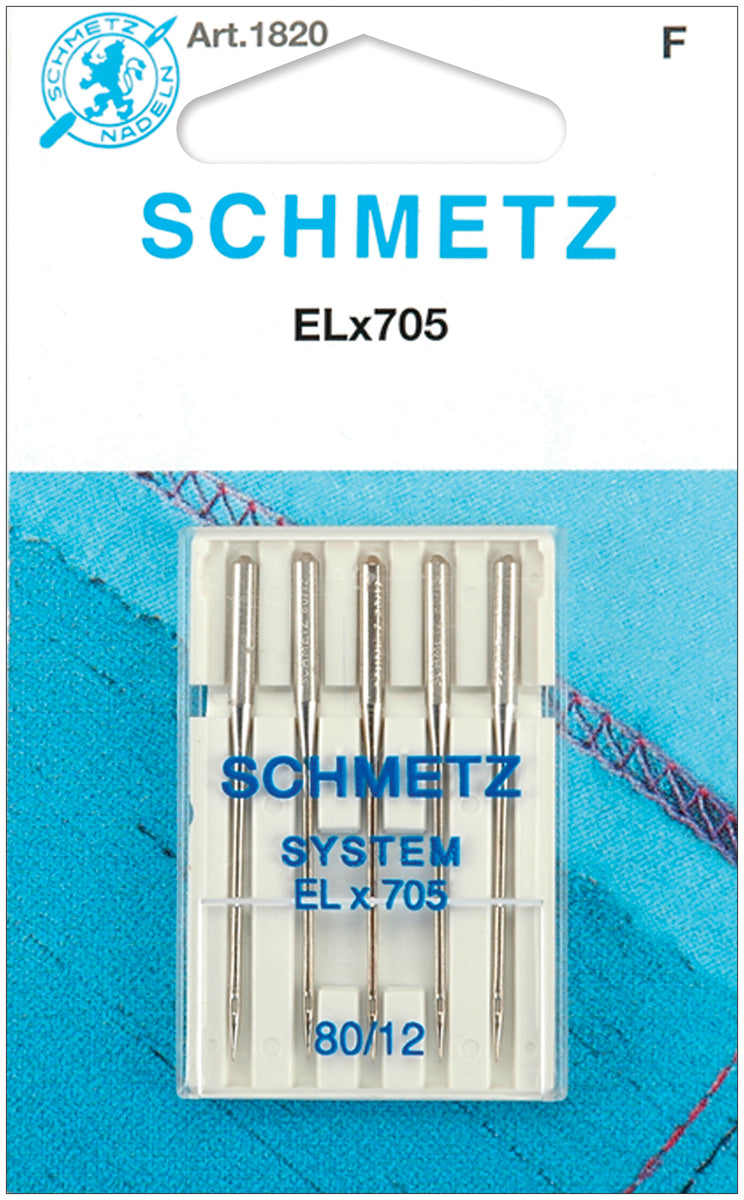 Schmetz ELX705 Serger Needles -Size 12/80 5/Pkg