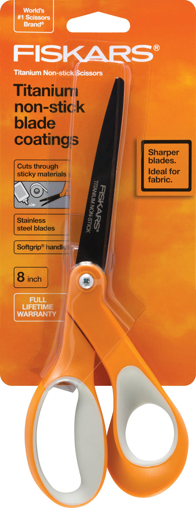 Fiskars Non-Stick Titanium Softgrip Scissors 8"-