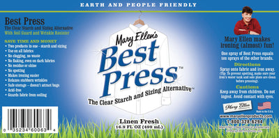 Mary Ellen's Best Press Clear Starch Alternative 16.9oz-Linen Fresh