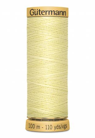 Gutermann Natural Cotton Thread 100m/109yds Pale Yellow