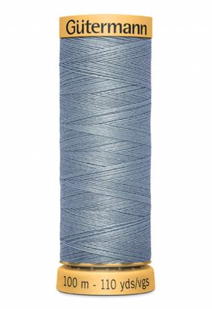 Gutermann Natural Cotton Thread 100m/109yds Grey Blue