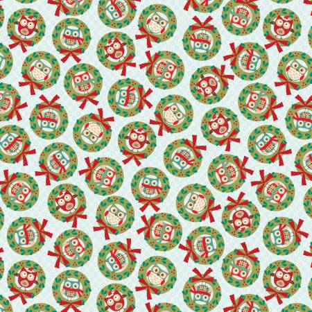 Owl Be Home for Christmas / Wreath Owls Sky