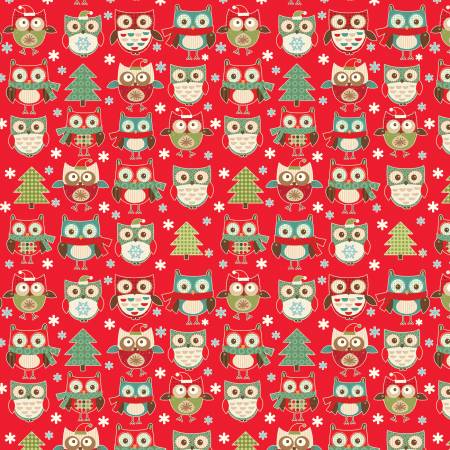 Owl be Home for Christmas / Joyous Owls Red