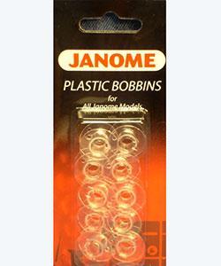 Janome Plastic Bobbins 10 pcs; plastic