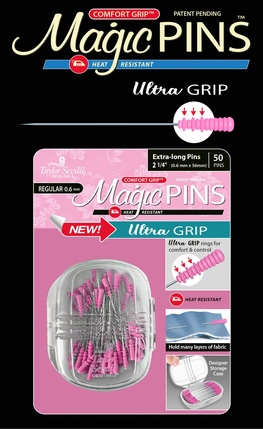 Magic Pin Ultra Grip Extra Long Regular 50pc # 220047