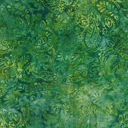Green Paisley Batik MYSTIC VINEYARD