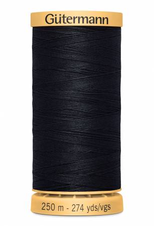 Natural Cotton Thread 250m/273yds Very Dark Navy