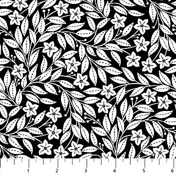 Ebony & Ivory Black Mini Leaf (East TN Shop Hop)