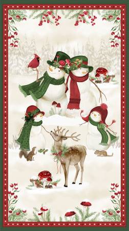 Multi Large Panel /Woodland Snowman