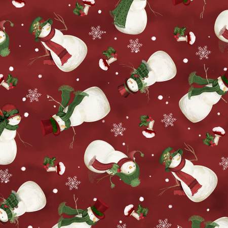 Red Tossed Snowmen / Woodland Snowman