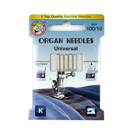 Organ Needles Universal Size 100/16 Eco Pack