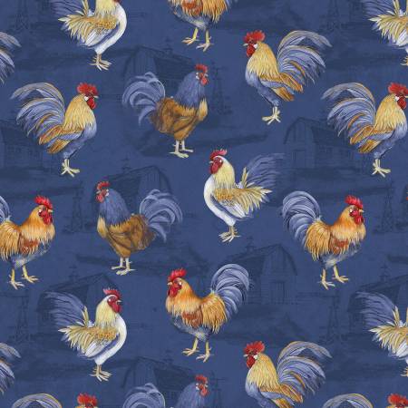 Blue Roosters All Over 39864-443