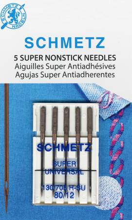 Schmetz Super Nonstick Needle 5ct, Size 80/12