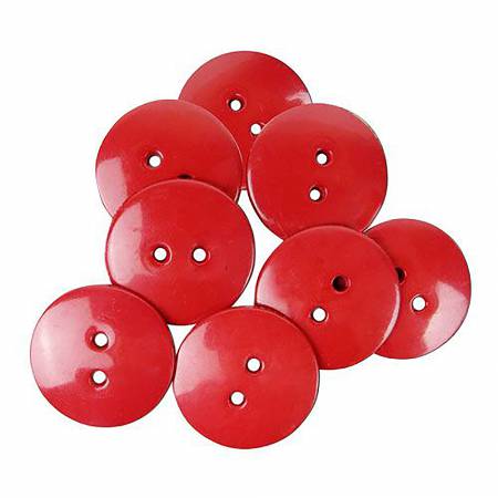 Crafting with Buttons Cranberry 22mm 2 Hole