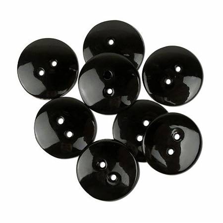 Crafting with Buttons Black 22mm 2 Hole