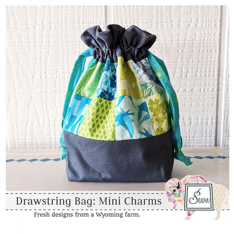Drawstring Bag: Mini Charms SIF 200D Sewn Wyoming #1