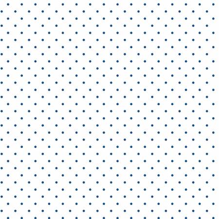 White/Navy Classic Dot