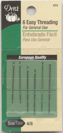 Prym Dritz Self / Easy Threading Hand Needles Sizes 4/8 6ct