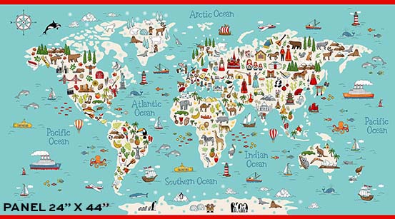 Around The World by Makower UK TP-2398-1