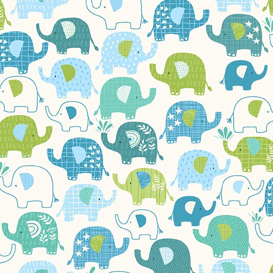 Blue Elephants In the Jungle TP-2602-B