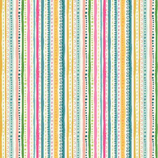 Pink Doodle Stripe In the Jungle TP-2608-P
