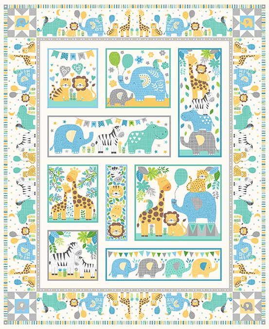 Blue In the Jungle 35" Panel TP-2609-B