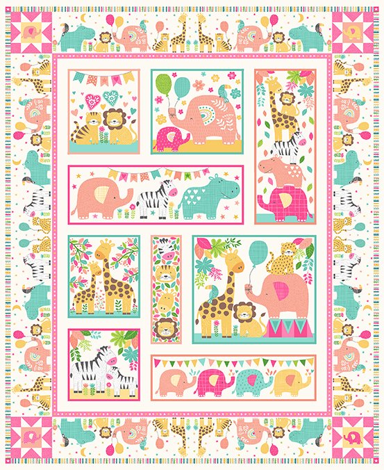 Pink In the Jungle 35" Panel TP-2609-P