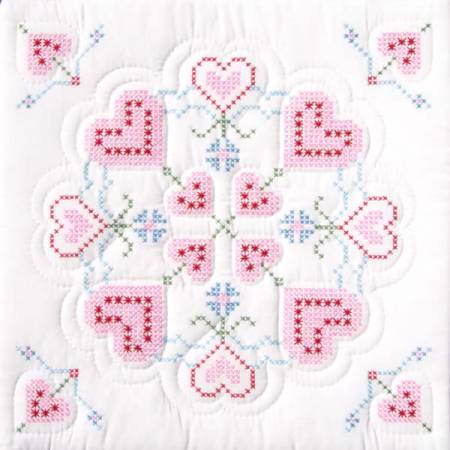 Interlocking XX Hearts Quilt Block Set