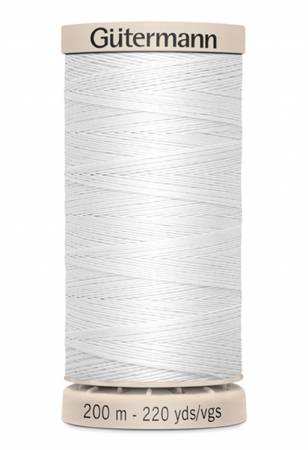 Hand Quilting Cotton Thread 200m/219yds White