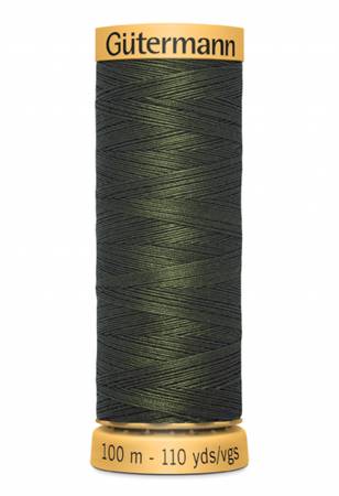 Gutermann Cotton 50 100m Solid Black Olive