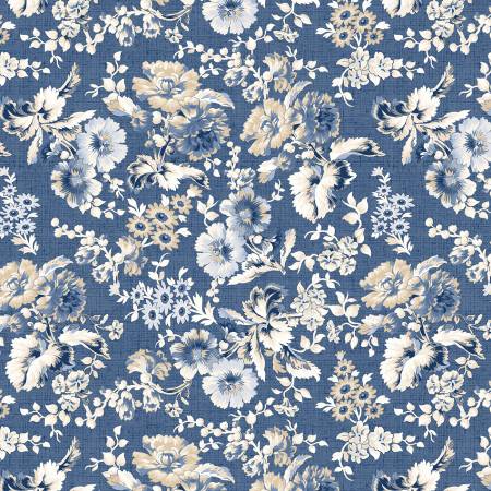 Denim Large Floral Radiance