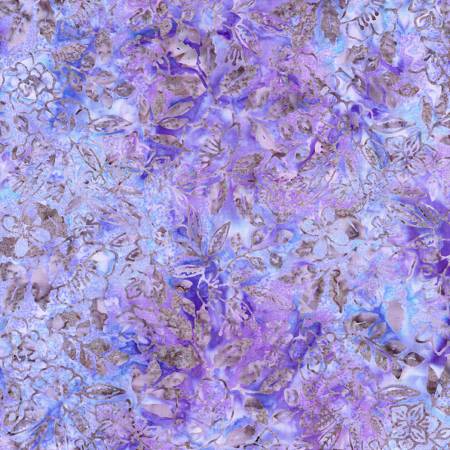 Lilac Tropical Flowers Bouquet TT060724 Tonga Batik