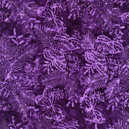 Purple Tropical Butterflies  Brightside B2706-PURPLE