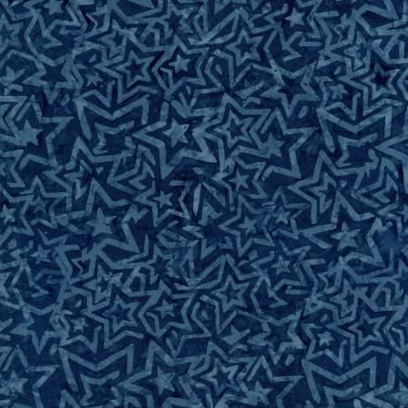 Denim Packed Tie Dye Stars  Liberty  B2817-DENIM