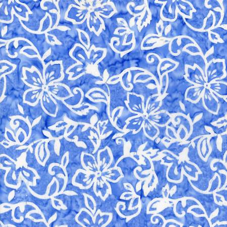 Delft Whimsey Flower TONGA Batik B3255 DELFT