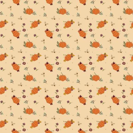 The Awe of Autumn Pumpkins Latte /Riley Blake