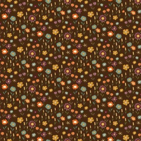 The Awe of Autumn Floral Brown/Riley Blake