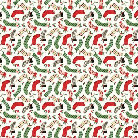 Charming Christmas Stockings Cloud / Riley Blake
