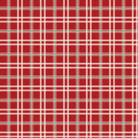 Mistletoe & Holly Plaid Barn Red / Riley Blake
