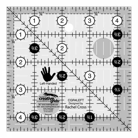 Creative Grids Ruler4.5" x 4.5" Left Hand CGR4LEFT