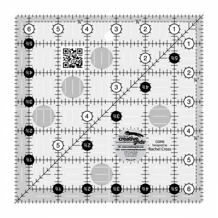 Creative Grids Quilt Ruler 6.5" x 6.5" Square CGR6