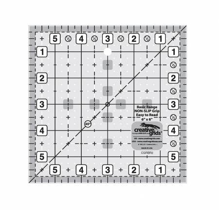 Creative Grids Basic Range 6in Square Quilt Ruler CGRBR2