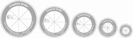 Creative Grids Quilt Ruler Circles (5 Discs with Grips) CGRCRCL