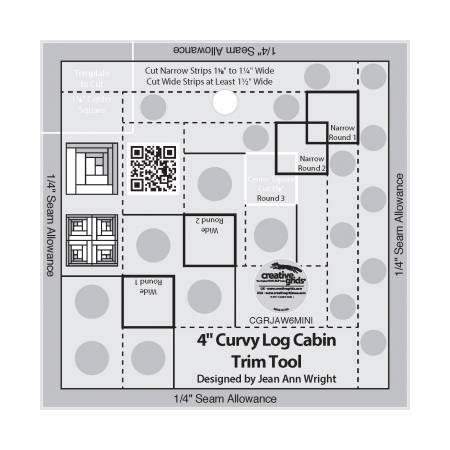 Creative Grids 4" Curvy Log Cabin Trim Tool