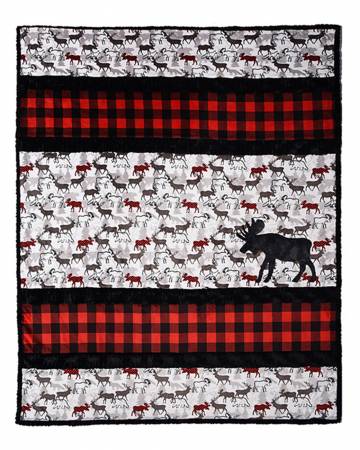 A Moose D Sensational Strips Cuddle Kit 58" x 68"" Shannon Fabrics