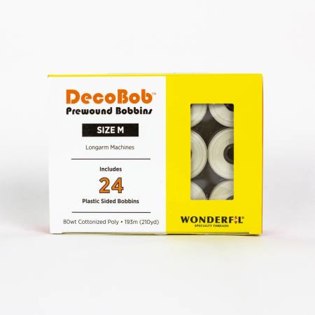 DecoBob Prewound Bobbins Size M 24ct Antique White