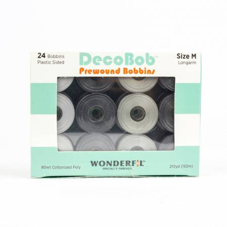 DecoBob Prewound Bobbins Size M 24ct Stone