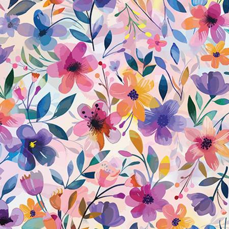 Multi Painted Petals Digital Cuddle